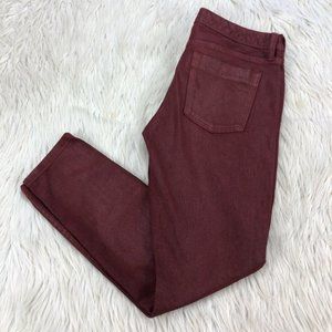 Banana Republic Coated Skinny Jeans, red/"ox blood"